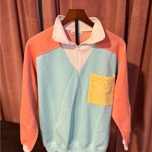 Bold Spirit Vintage Color Block 80s/90s Pullover